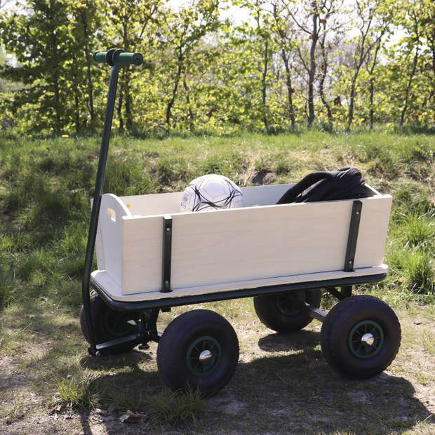 Bolderkar / Bolderwagen Billy met Luchtbanden - Groen