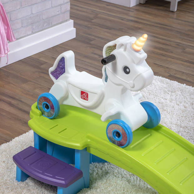 Step2 Up & Down Roller Coaster Unicorn Speelgoed Achtbaan Kinderachtbaan met eenhoorn loopauto