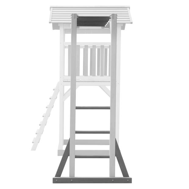 AXI Beach Tower klimrek van hout in grijs & wit Aanbouw module voor speeltoestel Beach Tower