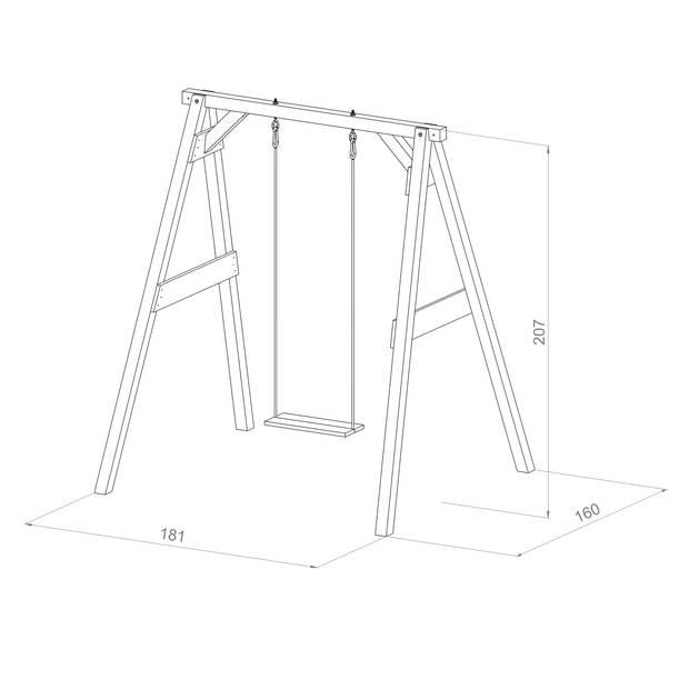 AXI Enkele schommel 215 x 181 cm