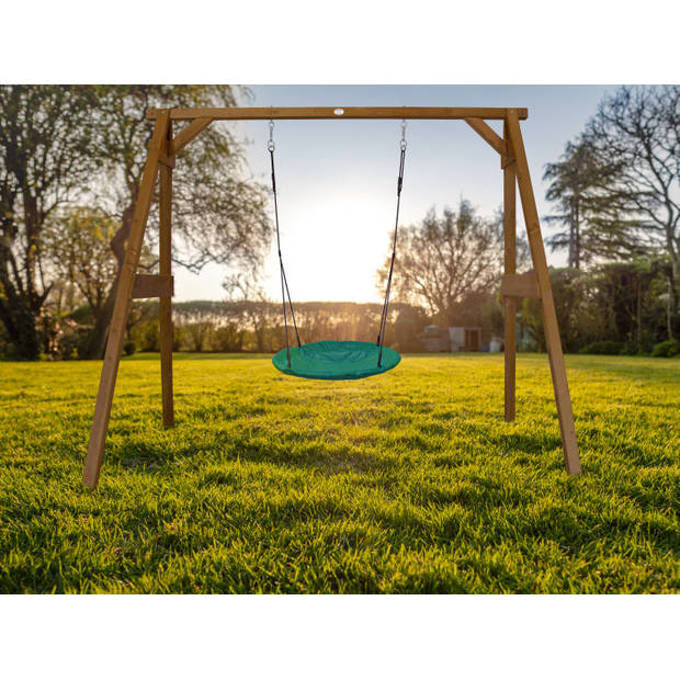 AXI Nestschommel Summer met frame van hout in bruin Vrijstaande schommel voor kinderen met nest schommelzitje