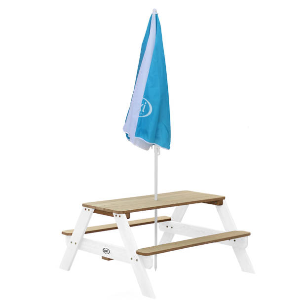 AXI Parasol ?125 cm voor kinderen in blauw & wit Compatibel met AXI picknicktafels, watertafels & zandbakken