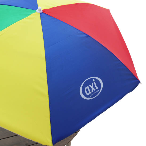 AXI Parasol ?125 cm voor kinderen in regenboog kleuren Compatibel met AXI picknicktafels, watertafels & zandbakken