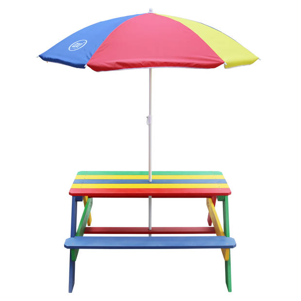 AXI Parasol ?125 cm voor kinderen in regenboog kleuren Compatibel met AXI picknicktafels, watertafels & zandbakken