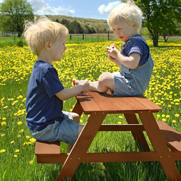 AXI Dave Picknicktafel voor kinderen in bruin Picknick tafel van hout