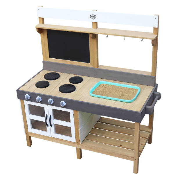 AXI Rosa Zand & Water Speelkeuken van hout Houten speelkeukentje voor buiten Incl. 17 accessoires