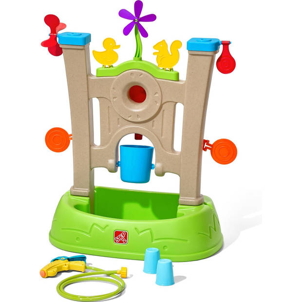 Step2 Waterpark Arcade Waterspeelgoed / Waterrad Watertafel / Waterspuit voor kinderen met 7 accessoires