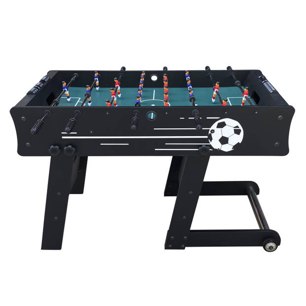 Cougar Scorpion Kick TS voetbaltafel opklapbaar in zwart Tafelvoetbal tafel incl. 2 ballen en scoreteller