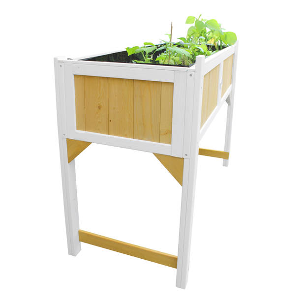 AXI kweektafel van hout met gronddoek Moestuintafel / moestuinbak voor buiten / tuin / balkon / terras / kas