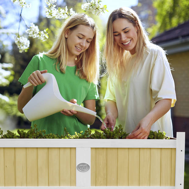 AXI kweektafel van hout met gronddoek Moestuintafel / moestuinbak voor buiten / tuin / balkon / terras / kas