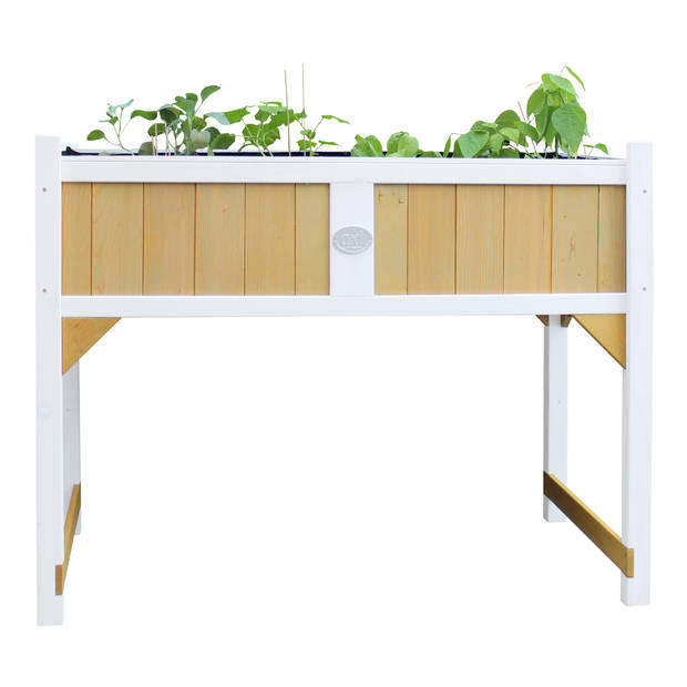 AXI kweektafel van hout met gronddoek Moestuintafel / moestuinbak voor buiten / tuin / balkon / terras / kas