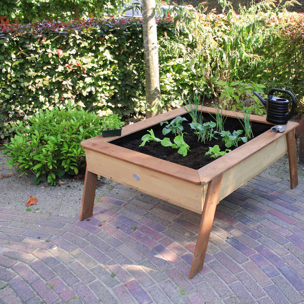 AXI Linda zandtafel / kweektafel / moestuinbak met gronddoek Kweektafel voor tuin / balkon / terras in bruin