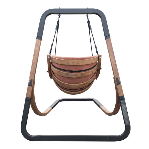 AXI Capri Schommelstoel met frame van hout Hangstoel in Bruin voor de tuin voor volwassenen