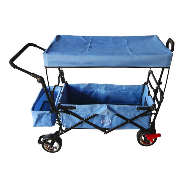 AXI AB210 Opvouwbare Bolderwagen / Vouwwagen met dak, tas, rem en duwstang Blauw - Metaal