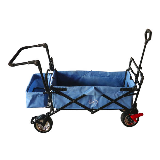 AXI AB210 Opvouwbare Bolderwagen / Vouwwagen met dak, tas, rem en duwstang Blauw - Metaal