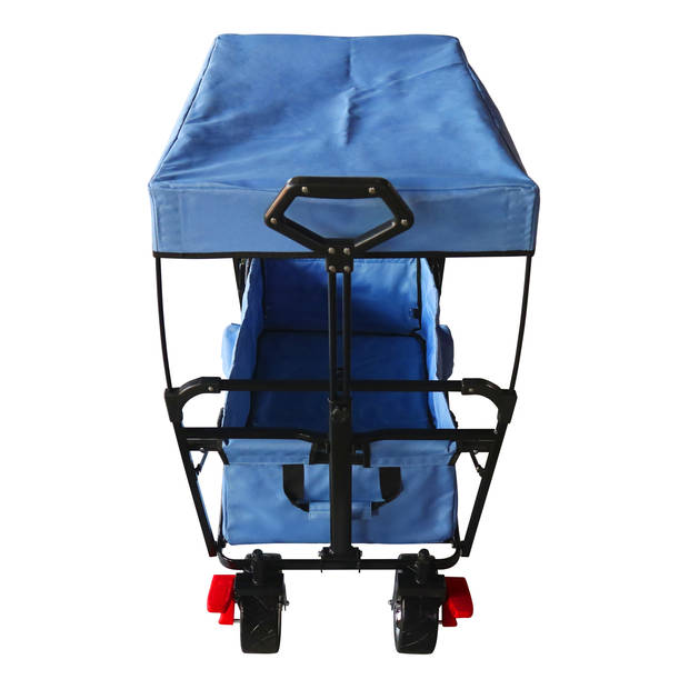 AXI AB210 Opvouwbare Bolderwagen / Vouwwagen met dak, tas, rem en duwstang Blauw - Metaal