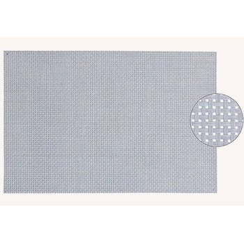 1x Rechthoekige placemats grijs/lila paars kunststof 45 x 30 cm - Placemats