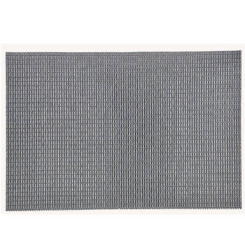 1x Rechthoekige placemats grijs kunststof 45 x 30 cm - Placemats