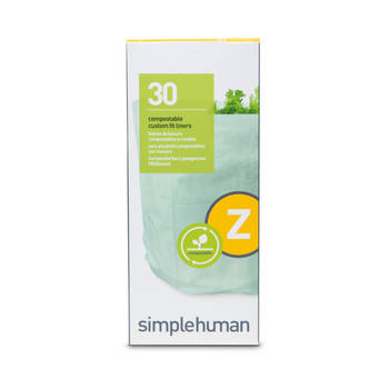 Simplehuman - Composteerbare Afvalzakken, 4 liter, code Z, 30 Stuks - Simplehuman