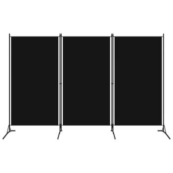 vidaXL Kamerscherm met 3 panelen 260x180 cm zwart