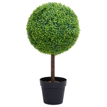 vidaXL Kunstplant met pot buxus bolvorming 50 cm groen