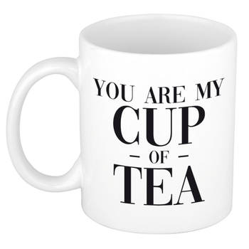 You are my cup of tea cadeau koffiemok / theebeker wit 300 ml - feest mokken