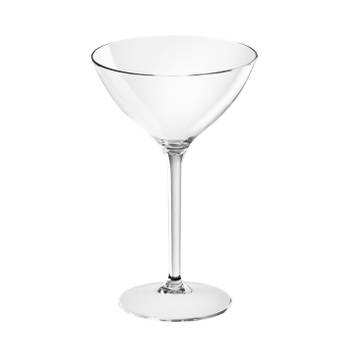 6x Martini James glazen transparant 300 ml van onbreekbaar kunststof - Cocktailglazen