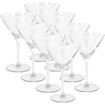 8x Cocktail/martiniglazen 260 ml van glas - Cocktailglazen