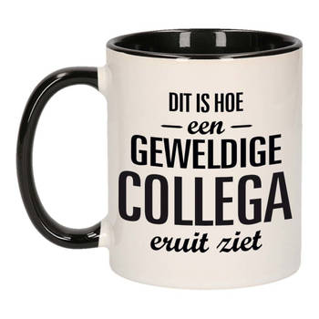 Geweldige collega eruit ziet mok / beker zwart wit 300 ml - Cadeau mokken - feest mokken