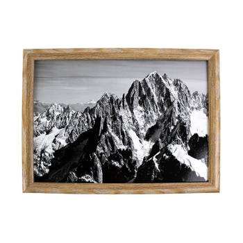 Schootkussen/laptray Mont Blanc gebergte print 43 x 33 cm - Dienbladen