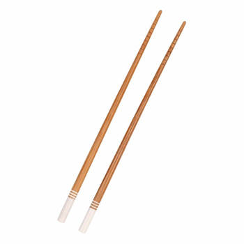 Luxe bamboe houten eetstokjes wit 24x stuks - Eetstokjes