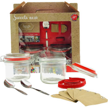 Dessert In Weckpotje – 2 Stuks – 200 Ml - Cadeau-Pakket - Rood