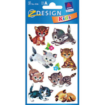 Avery stickers Katten junior 7,6 x 12 cm papier 30 stuks