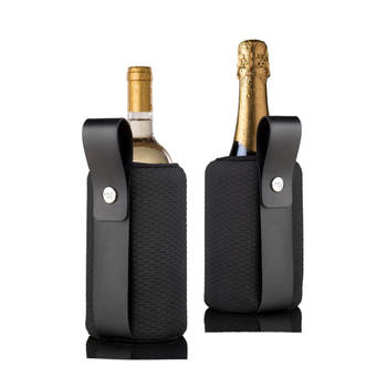 Vacu Vin Wijnkoeler met hengsel - Flexible Cooler - Sleeve - Artico Zwart