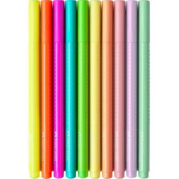 Faber Castell viltstiften Grip Neon & Pastel 3 mm 10 stuks