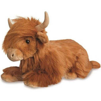 Pluche dieren knuffels schotse hooglander koe van 41 cm - Knuffel boederijdieren