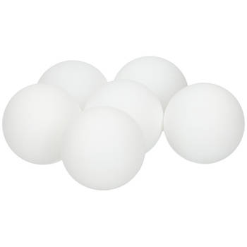 Tafeltennis balletjes 6x stuks wit - Tafeltennisballen