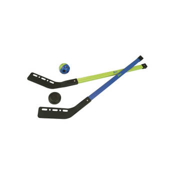 Hockey set met 2 sticks en een bal en puck voor kinderen buitenspeelgoed - Hockeysets
