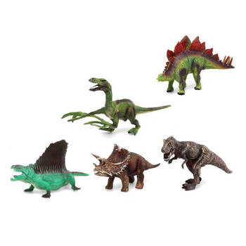 Speelgoed dino dieren figuren 5x stuks dinosaurussen - Speelfigurenset