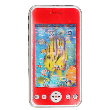 Rode speelgoed smartphone/mobiele telefoon met licht en geluid 11 cm - Speelgoedtelefoons
