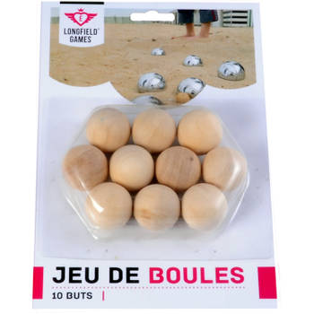 10x Jeu de boules/petanque houten cochonnets/buts/markerings reserve balletjes 30 mm buitenspeelgoed - Jeu de Boules