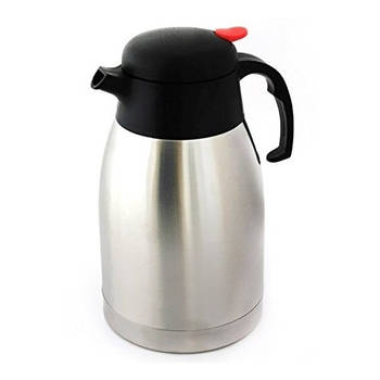 2x Koffiekannen/thermoskannen dubbelwandig 1,5 liter - Thermoskannen