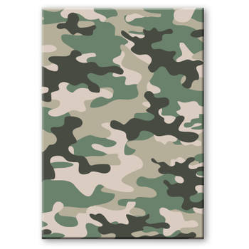 Camouflage/legerprint luxe schrift/notitieboek groen gelinieerd A5 formaat - Notitieboek