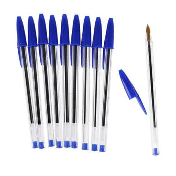 Bic balpennen set 10x stuks in kleur blauw - Pennen