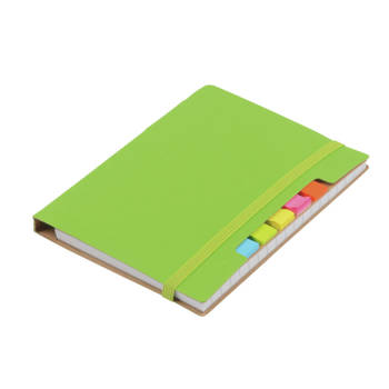 Pakket van 1x stuks schoolschriften/notitieboeken A6 harde kaft gelinieerd groen - Notitieboek