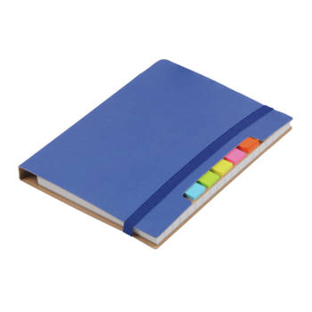 Pakket van 1x stuks schoolschriften/notitieboeken A6 harde kaft gelinieerd blauw - Notitieboek
