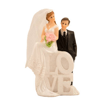 Bruiloftstaart poppetjes LOVE type 1 - Taartdecoraties