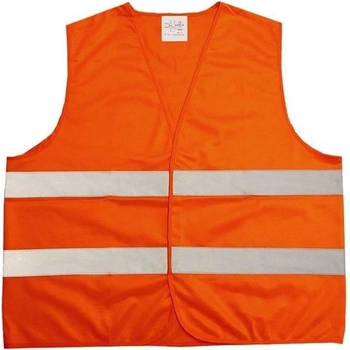 4x Neon oranje veiligheidsvest voor volwassenen - Veiligheidshesje