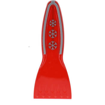 Rode ijskrabber van kunststof 20 cm - IJskrabbers