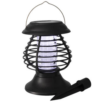 Solar tuinlamp/prikspot anti-muggenlamp op zonne-energie 22 cm - Insectenlampen